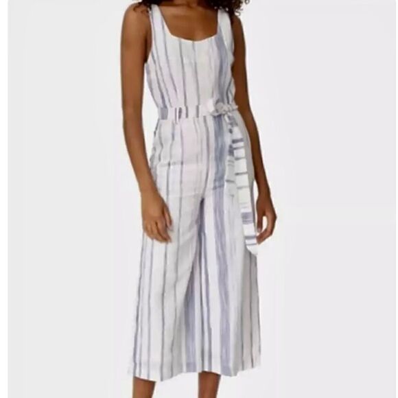 J.O.A. Jumpsuit Culotte Pants Striped Size S - Picture 2 of 11